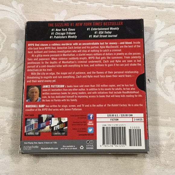 J.D. Robb and James Patterson -collection of 10 Books on Tape - Picture 10 of 11